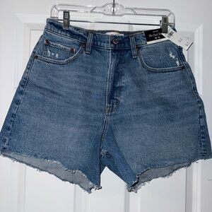 Abercrombie Blue Denim Dad Shorts